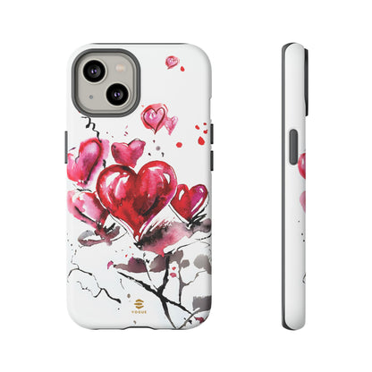 Abstract Hearts Art - iPhone Case, Love, Valentine's Day Gift for Her Protective tough Cover