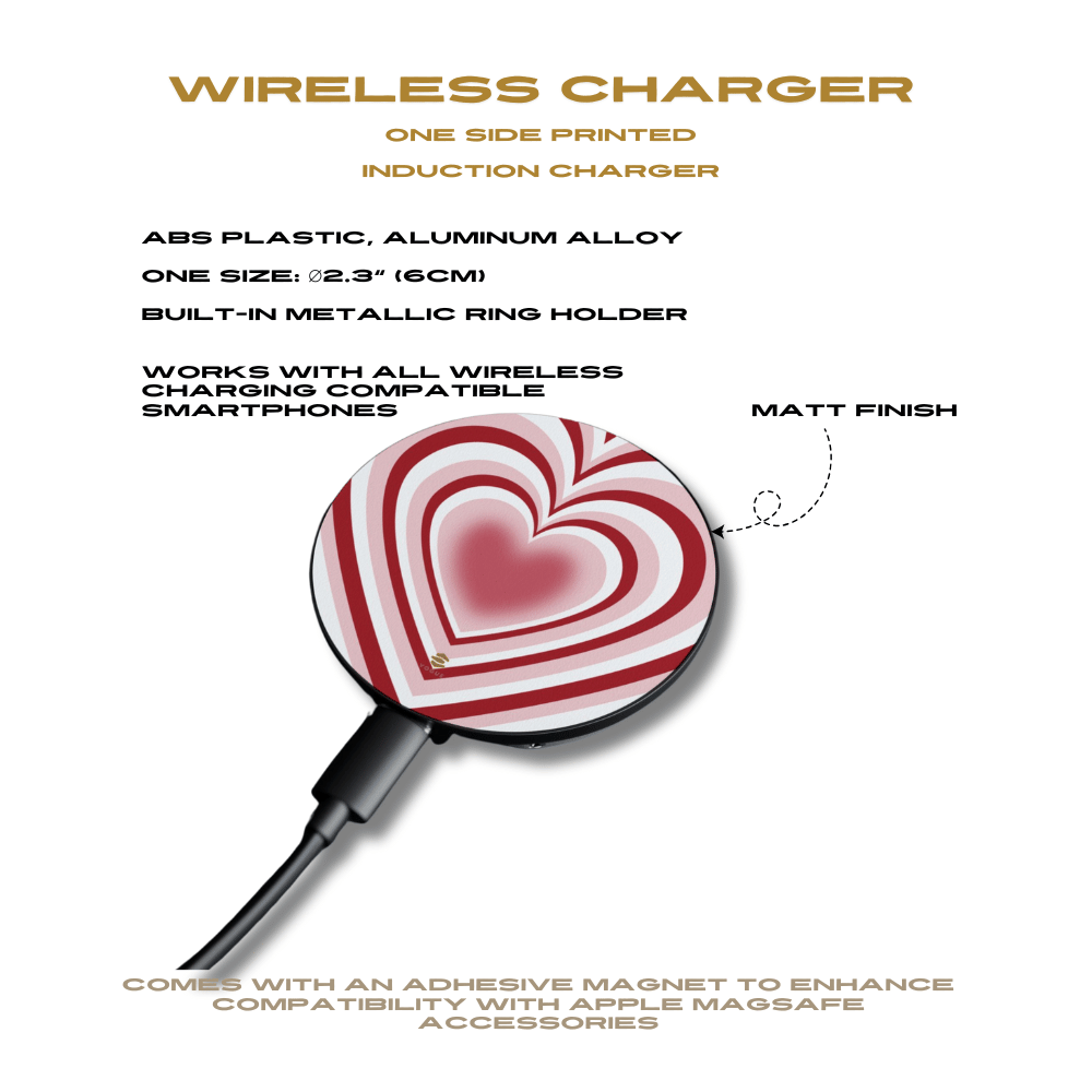 Red Hearts  Induction Charger