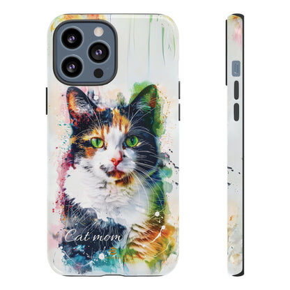 Custom Cat Mom iPhone Tough Case