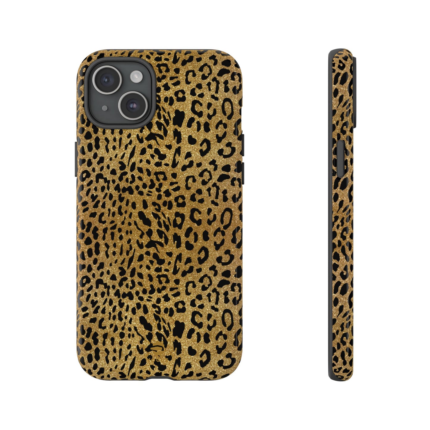 iPhone-Hülle mit goldenem Leopardenmuster