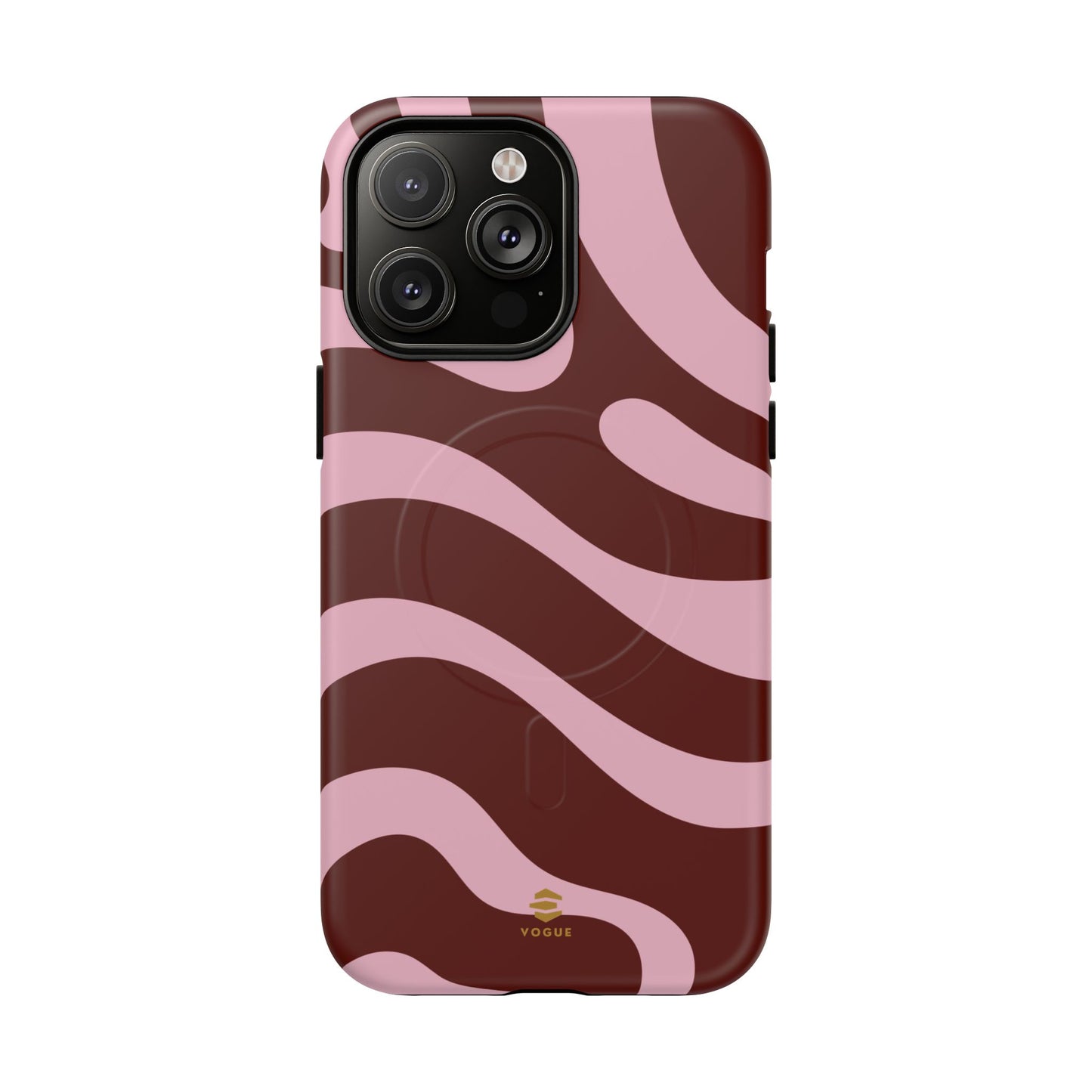 Maroon Ripple MagSafe iPhone Case