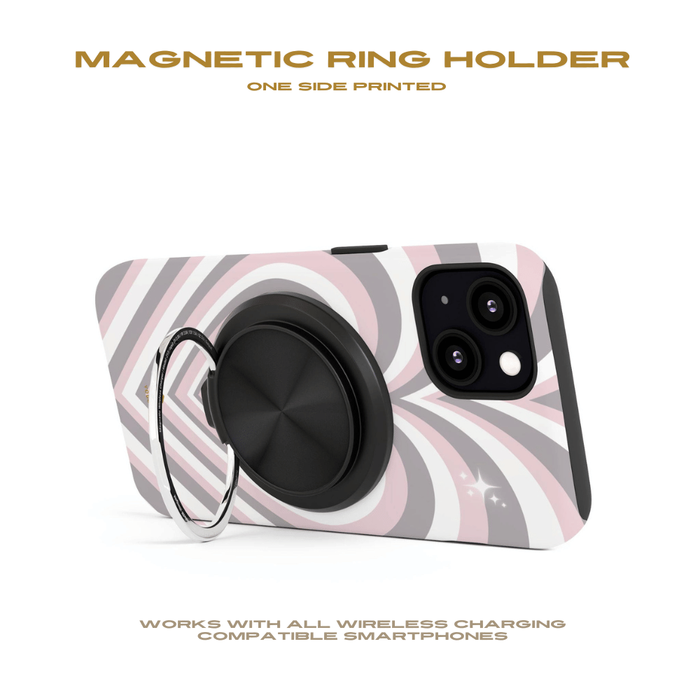 Pink & Grey Hearts  Induction Charger