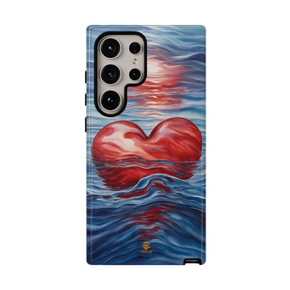 Deep devotion Red Heart Samsung Tough Case red and blue Durable protective Cover