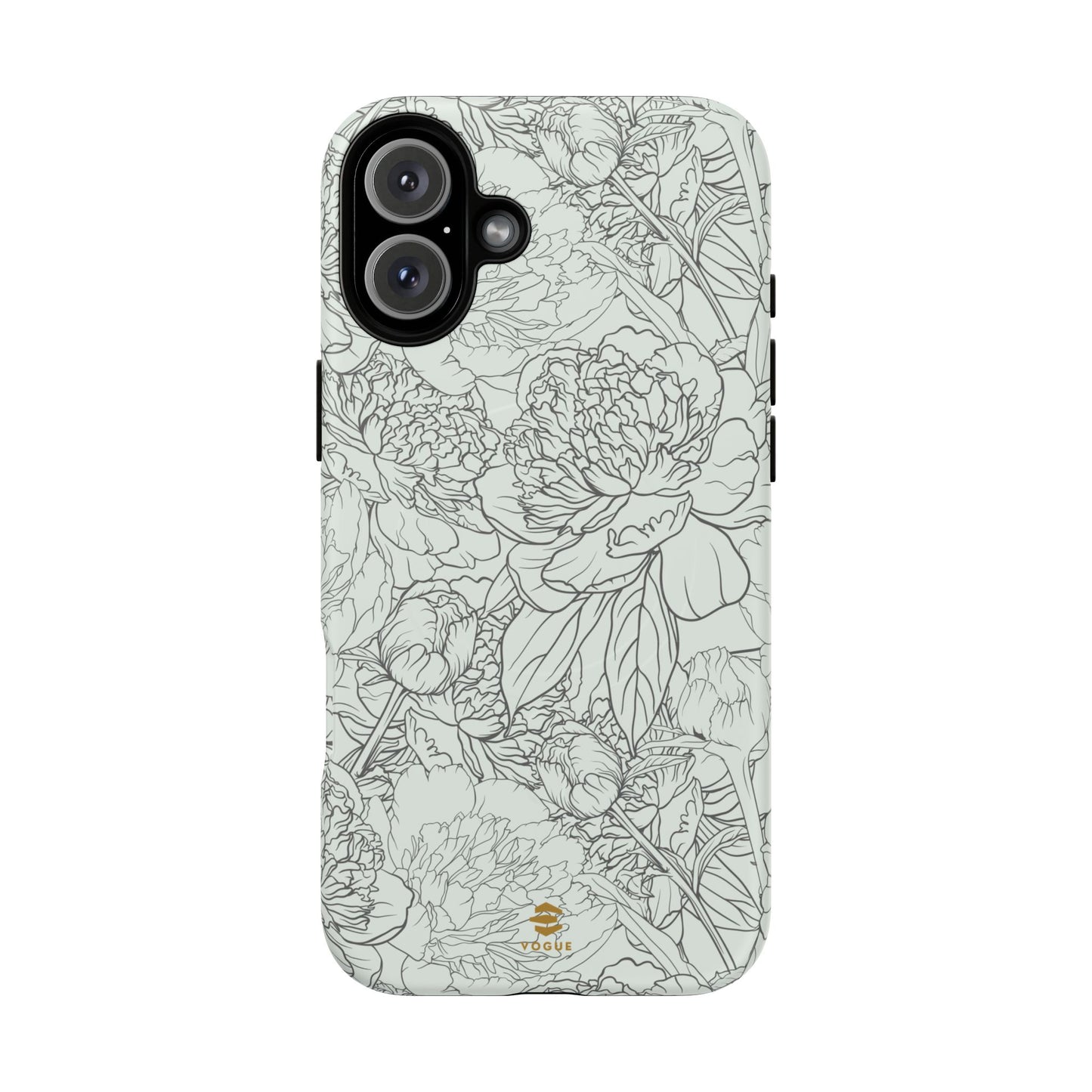 Sage Peony Garden MagSafe iPhone Case