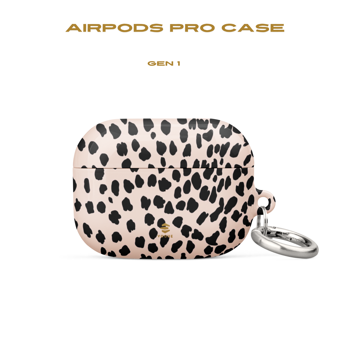 AirPod-Hüllen mit Animalprint in Nude