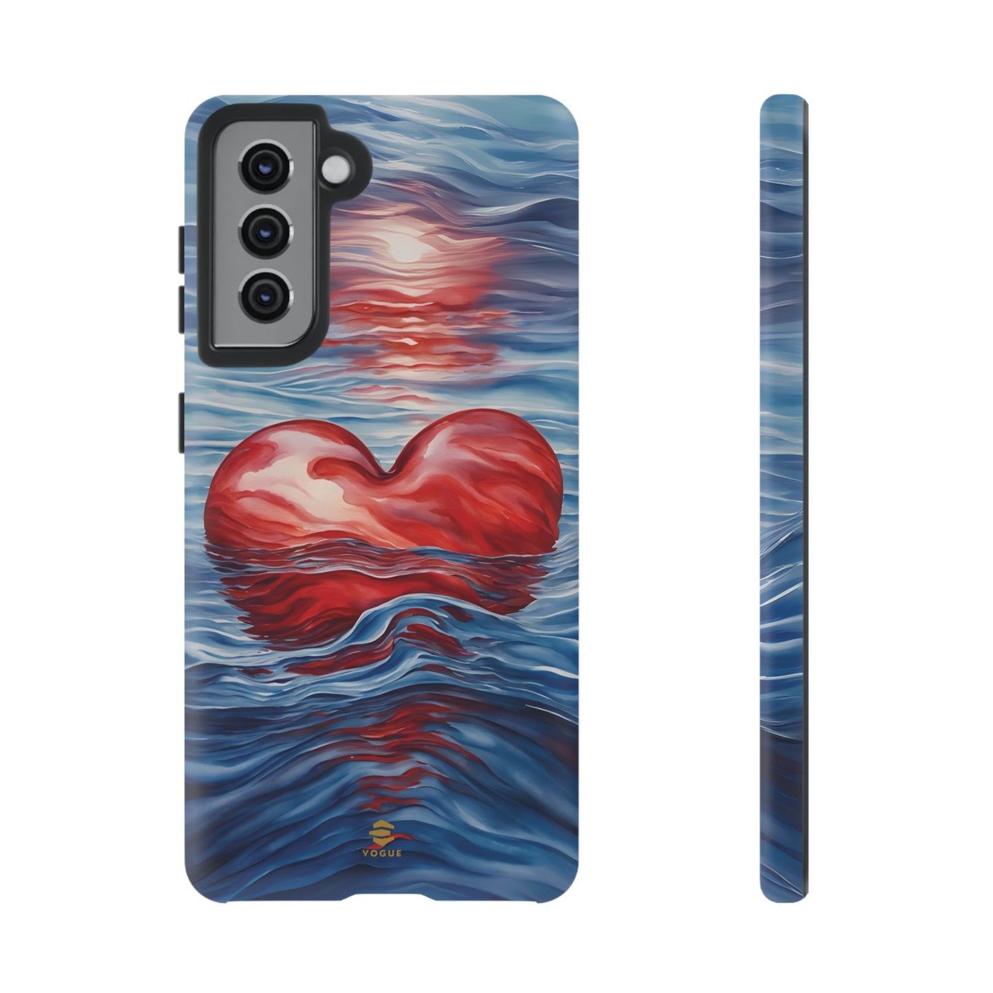 Deep devotion Red Heart Samsung Tough Case red and blue Durable protective Cover