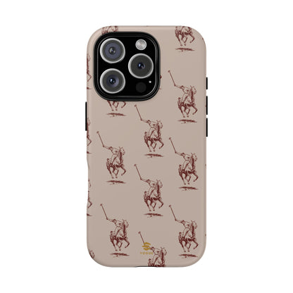 Polo Player Brown iPhone Cases