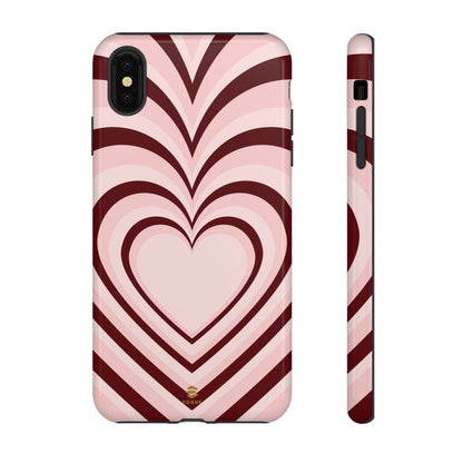 Burgundy Hearts Design - Phone Case, Love, Valentine's Day Gift for Her