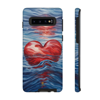 Deep devotion Red Heart Samsung Tough Case red and blue Durable protective Cover