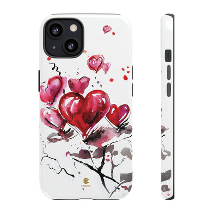 Abstract Hearts Art - iPhone Case, Love, Valentine's Day Gift for Her Protective tough Cover