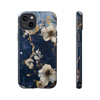 Funda para iPhone con diseño floral de mármol