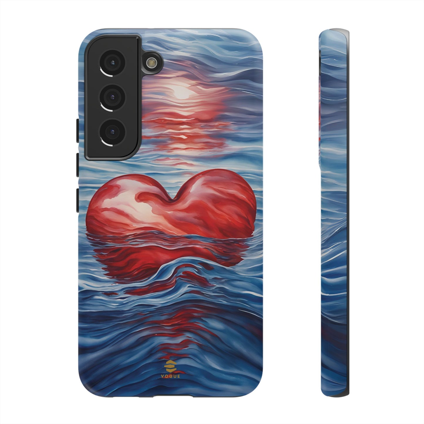 Deep devotion Red Heart Samsung Tough Case red and blue Durable protective Cover