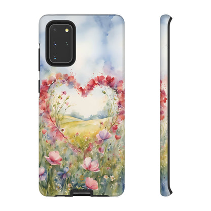 Flower heart Tough Phone Case for Samsung