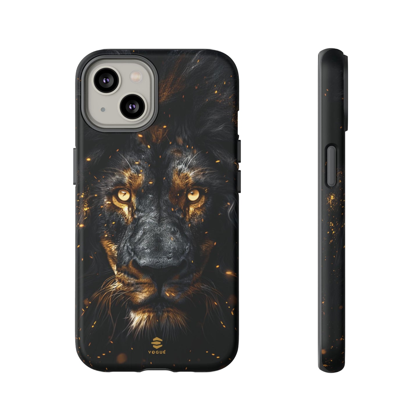 Funda para iPhone con diseño de león negro