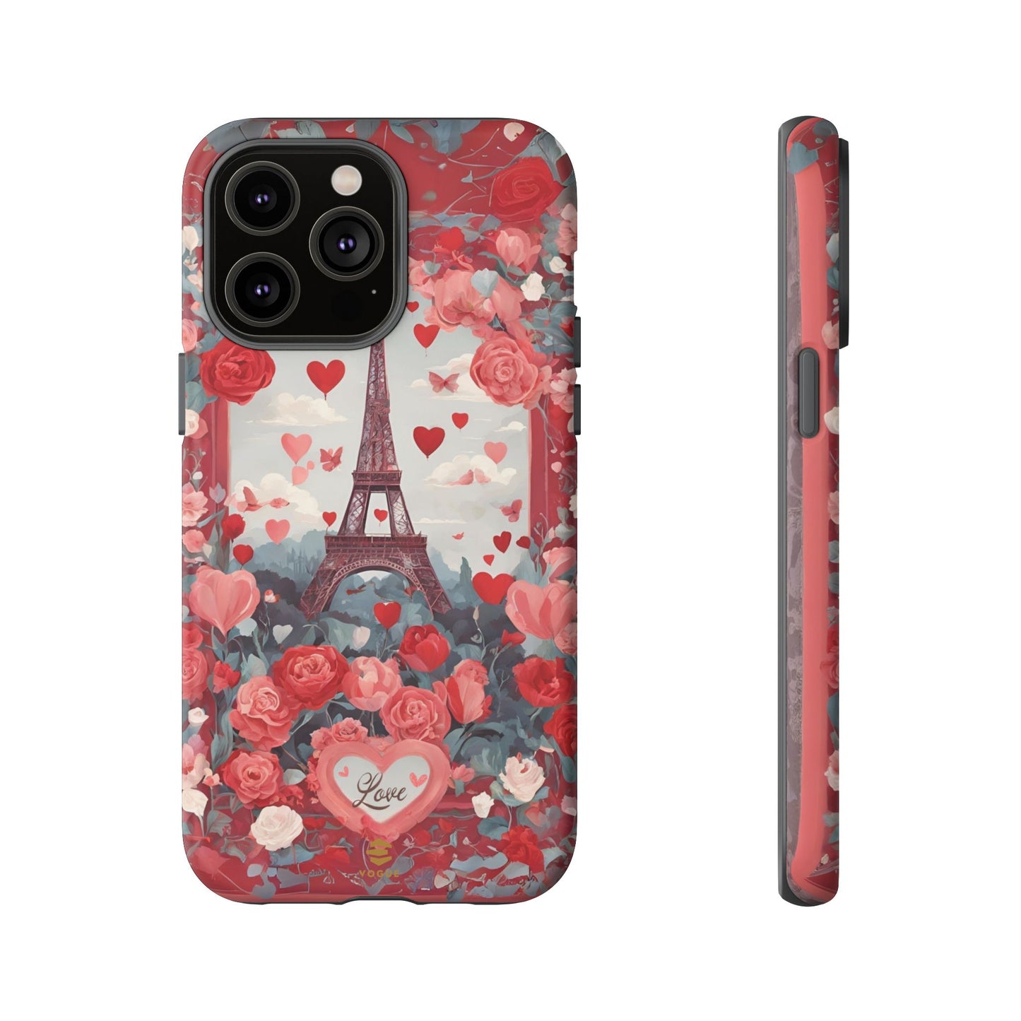 Hearts in Paris Phone Case Valentine's Day Gift for Her