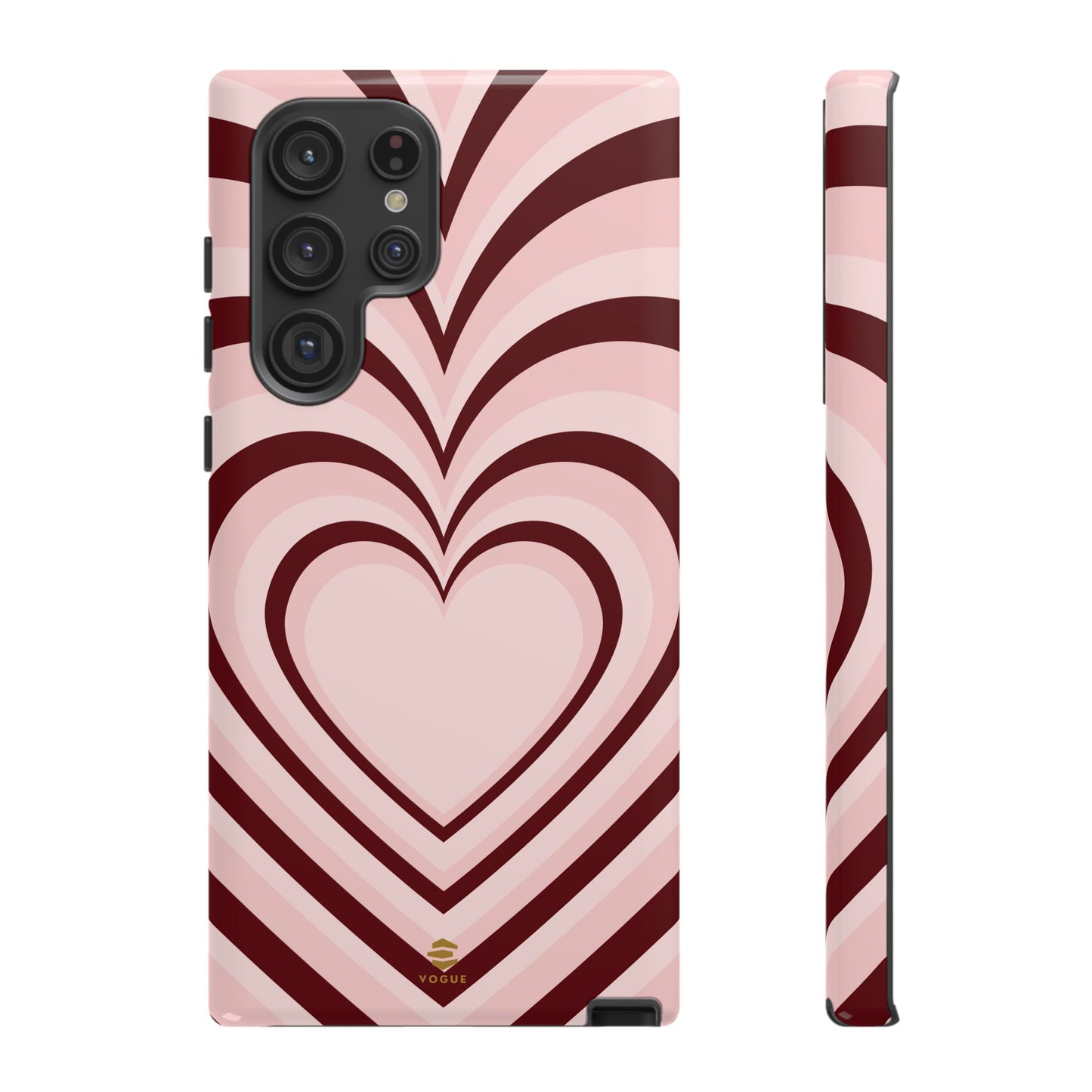 Burgundy Hearts Design - Phone Case, Love, Valentine's Day Gift for Her Samsung Galaxy