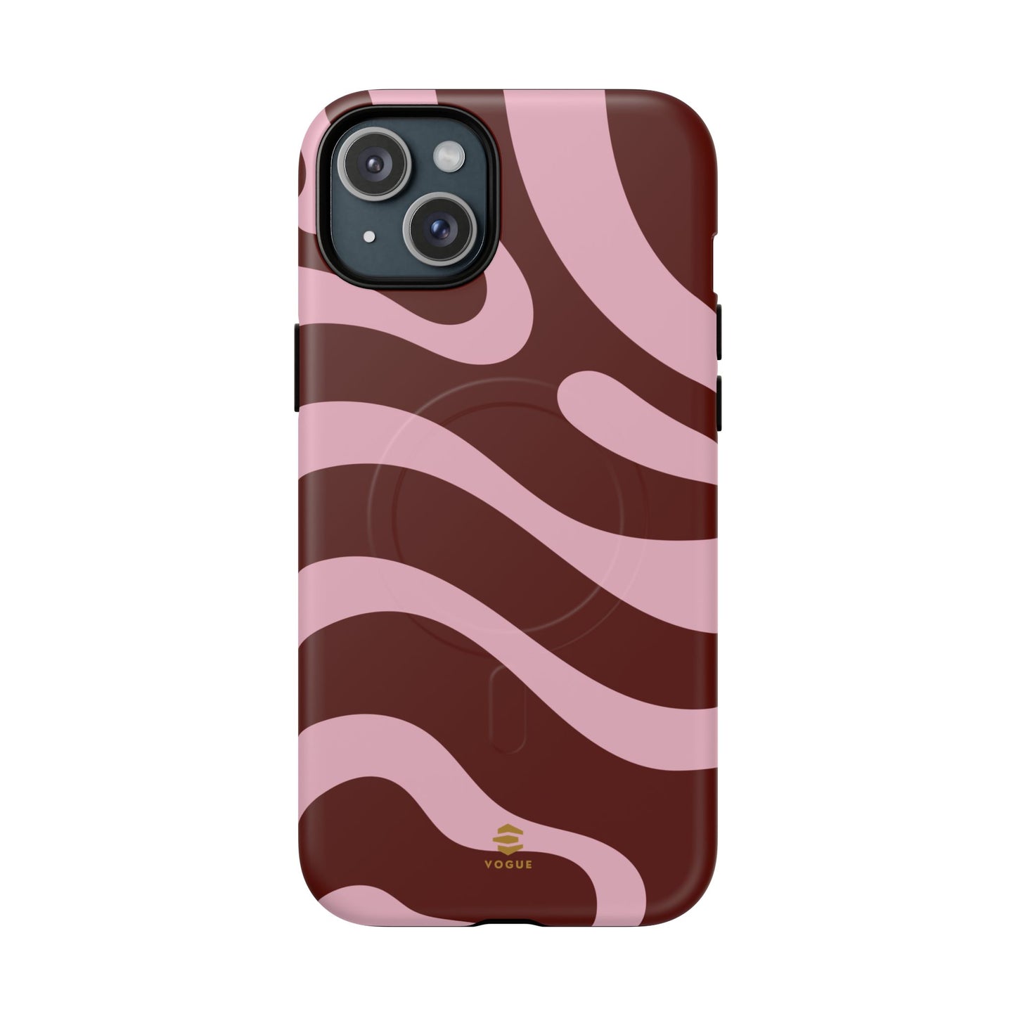 Maroon Ripple MagSafe iPhone Case