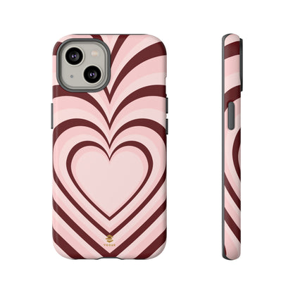 Burgundy Hearts Design - Phone Case, Love, Valentine's Day Gift for Her