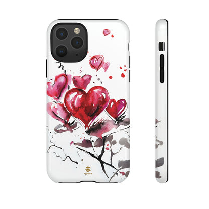 Abstract Hearts Art - iPhone Case, Love, Valentine's Day Gift for Her Protective tough Cover