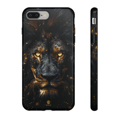 Funda para iPhone con diseño de león negro