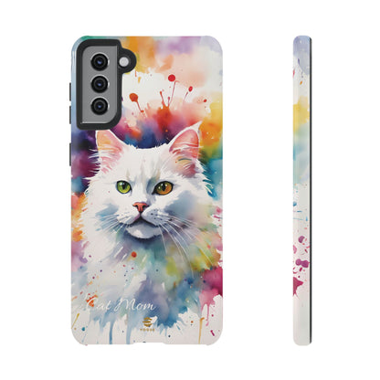 Custom White Cat Samsung Galaxy Tough Phone Case