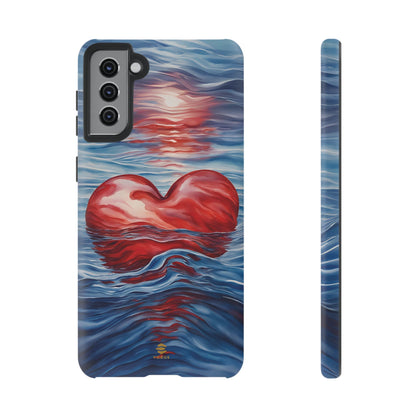 Deep devotion Red Heart Samsung Tough Case red and blue Durable protective Cover