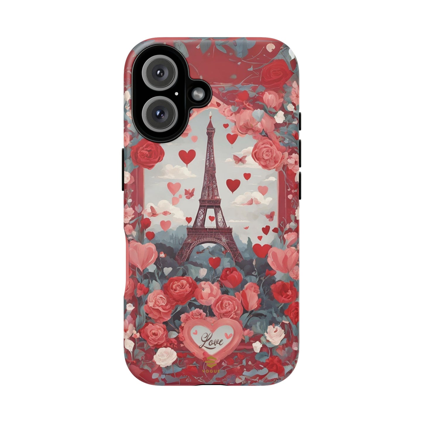 Hearts in Paris Phone Case Valentine's Day Gift for Her