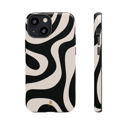 Black Swirl iPhone Tough Case