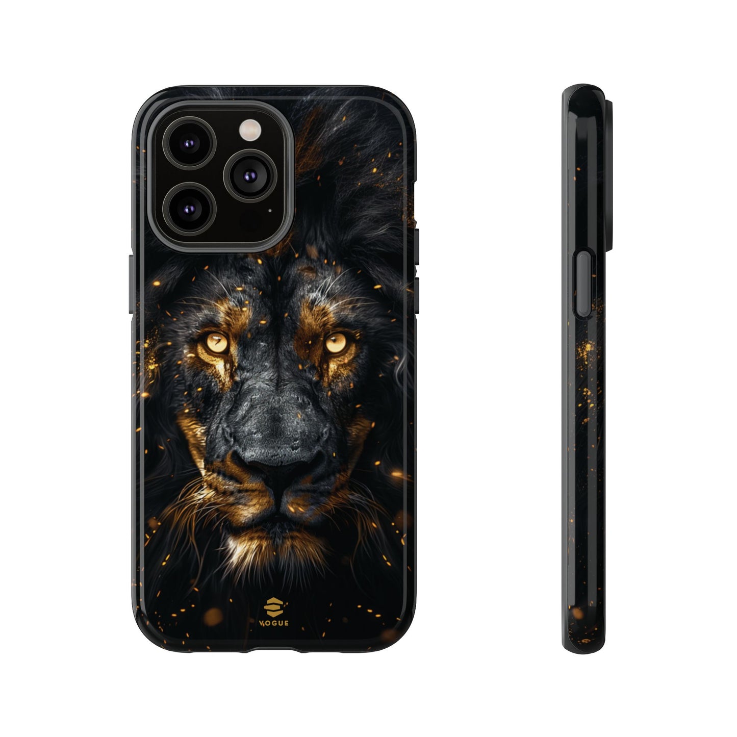 Funda para iPhone con diseño de león negro