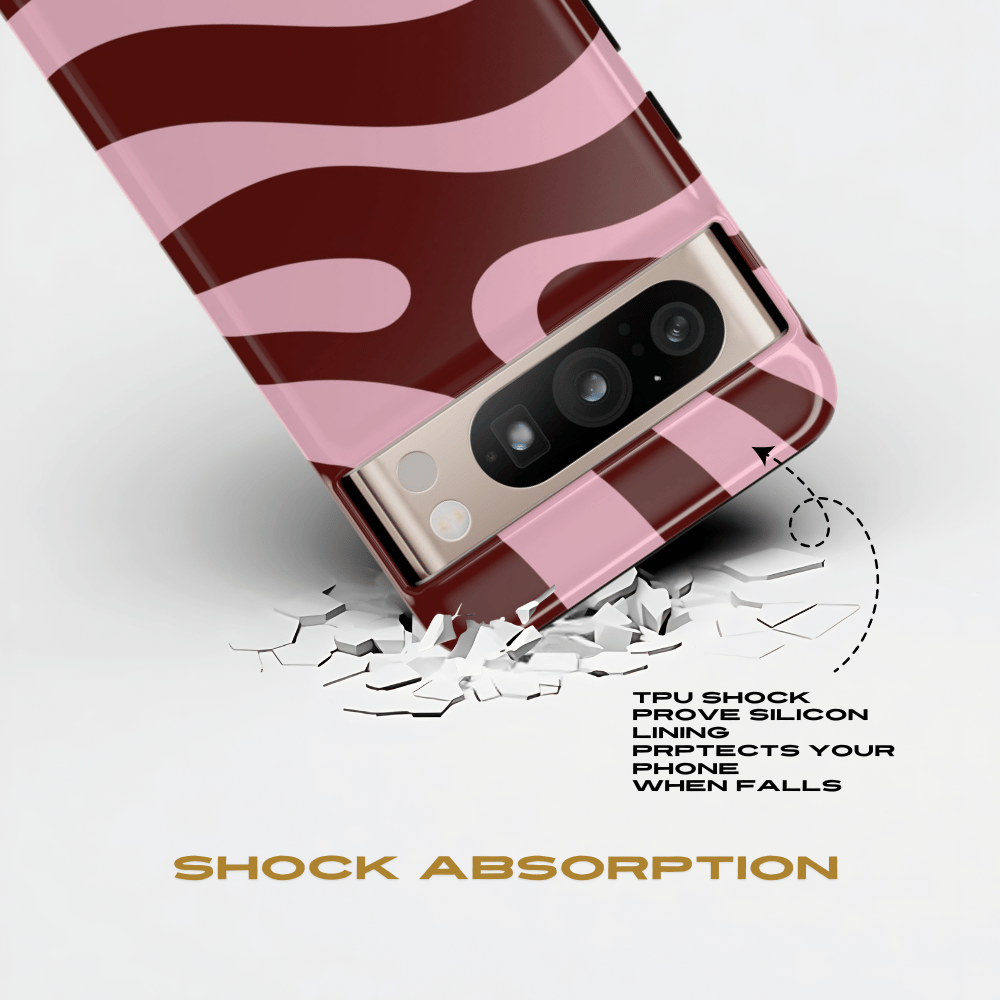 Maroon Ripple Google Pixel Case