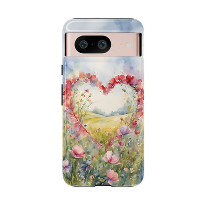 Flower heart Tough Phone Case for Google