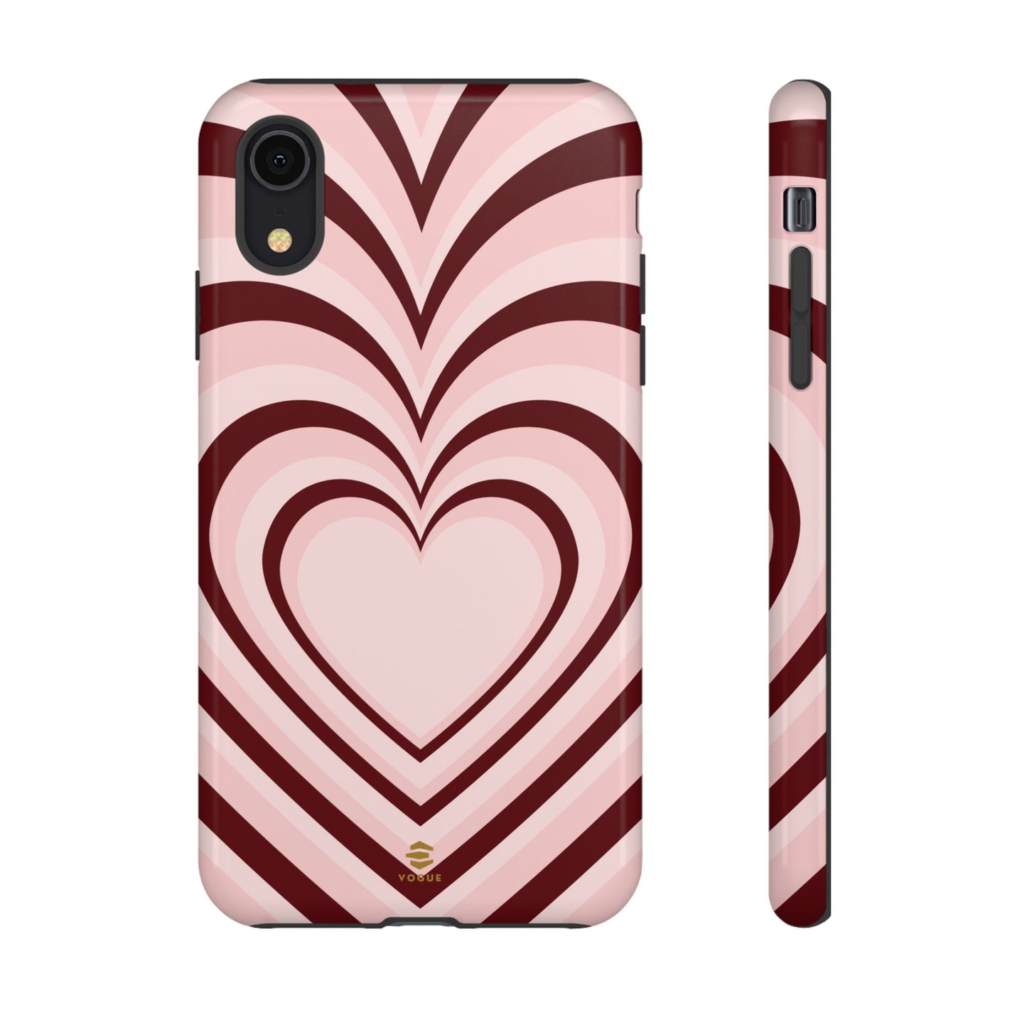 Burgundy Hearts Design - Phone Case, Love, Valentine's Day Gift for Her