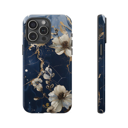 Funda para iPhone con diseño floral de mármol