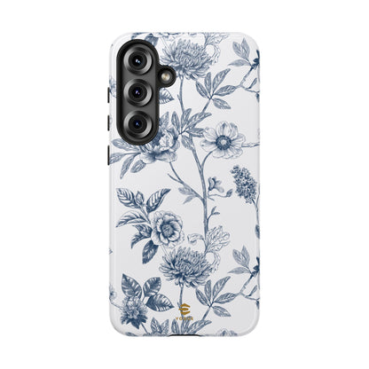 Floral Line Art Tough Phone Case Samsung