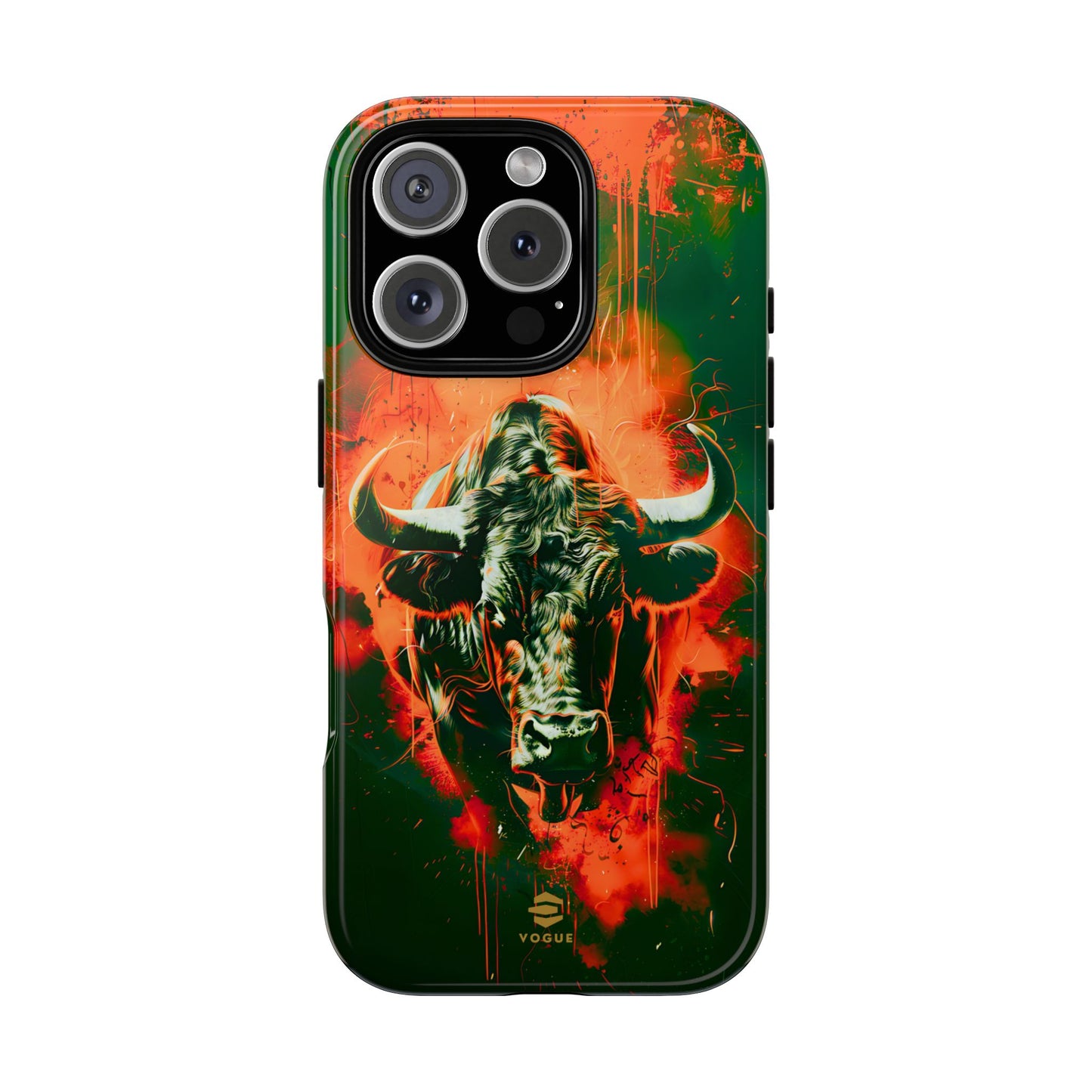 Green Bull Art iPhone Tough Case