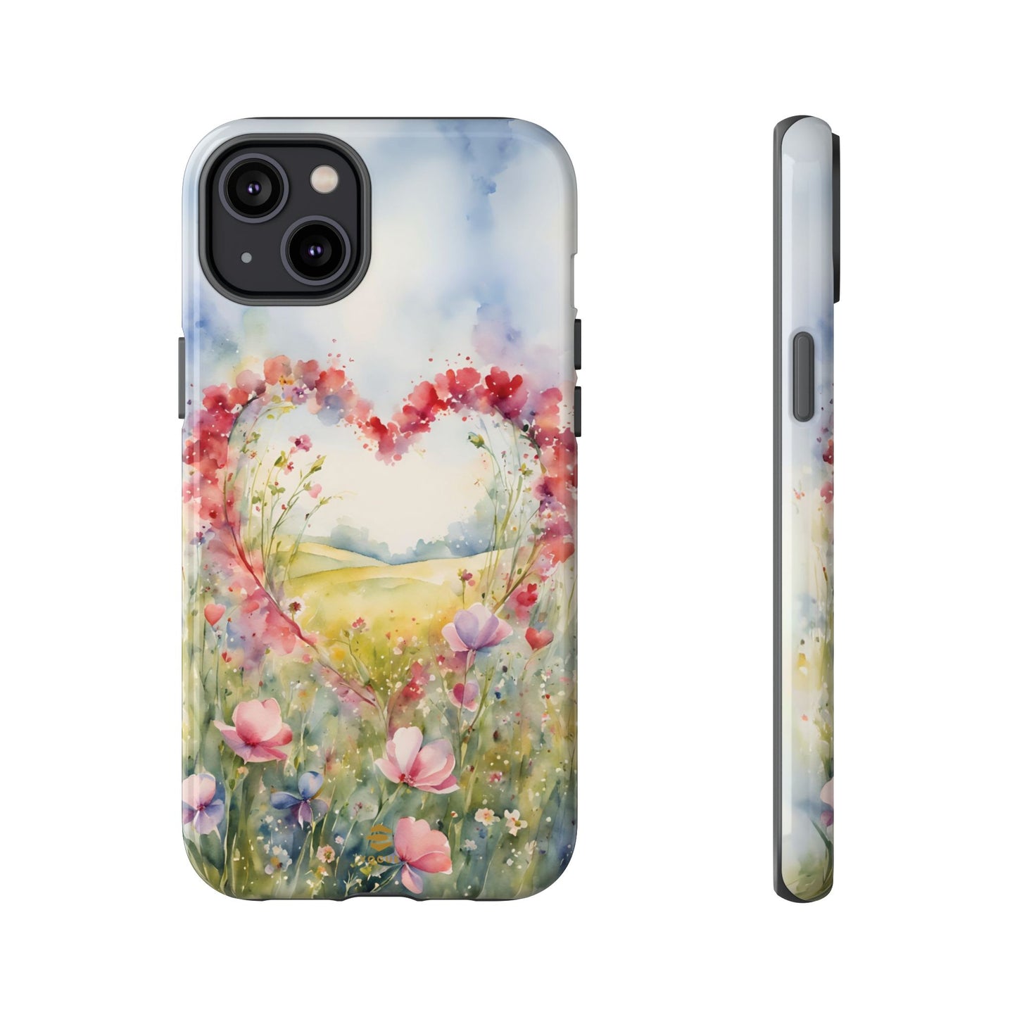 Flower heart iPhone Tough Case