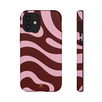 Maroon Ripple iPhone Tough Case