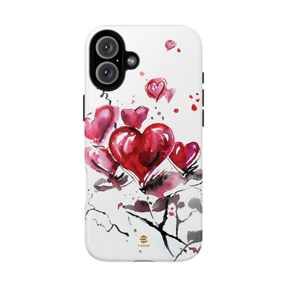 Abstract Hearts Art - iPhone Case, Love, Valentine's Day Gift for Her Protective tough Cover