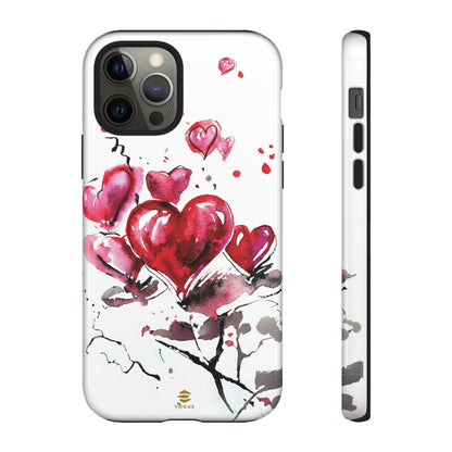 Abstract Hearts Art - iPhone Case, Love, Valentine's Day Gift for Her Protective tough Cover
