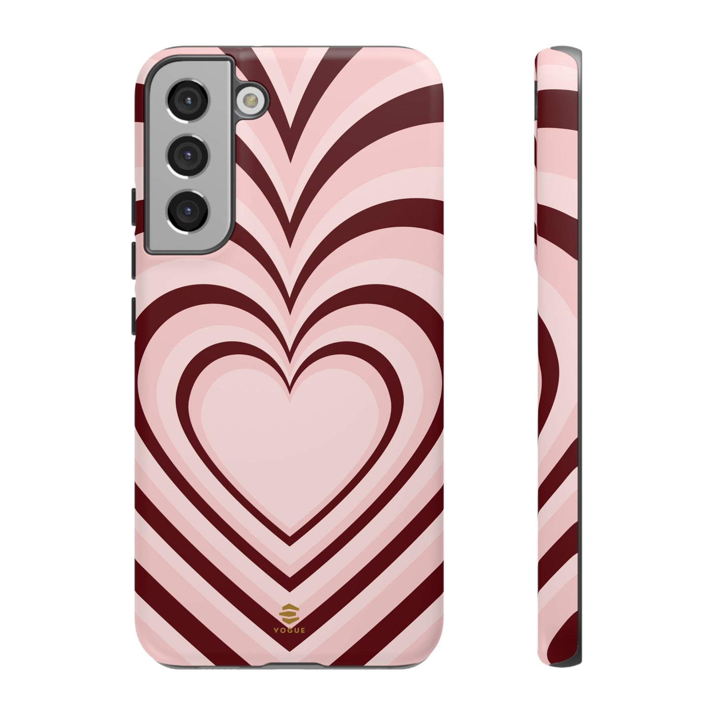 Burgundy Hearts Design - Phone Case, Love, Valentine's Day Gift for Her Samsung Galaxy