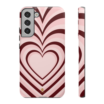 Burgundy Hearts Design - Phone Case, Love, Valentine's Day Gift for Her Samsung Galaxy