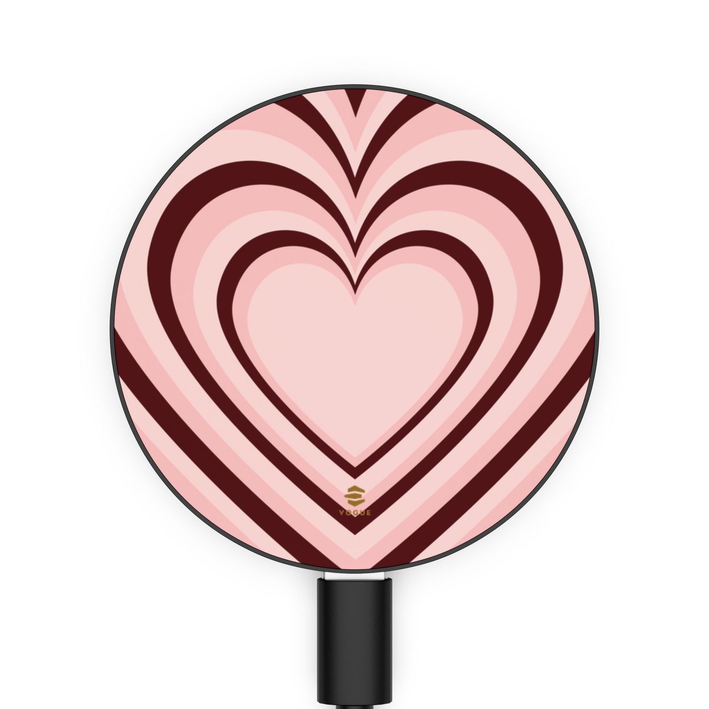 Burgundy Hearts  Induction Charger