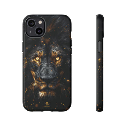 Funda para iPhone con diseño de león negro