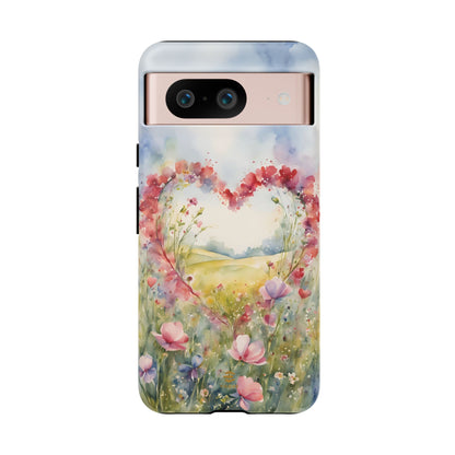 Flower heart Tough Phone Case for Google