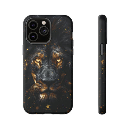 Funda para iPhone con diseño de león negro