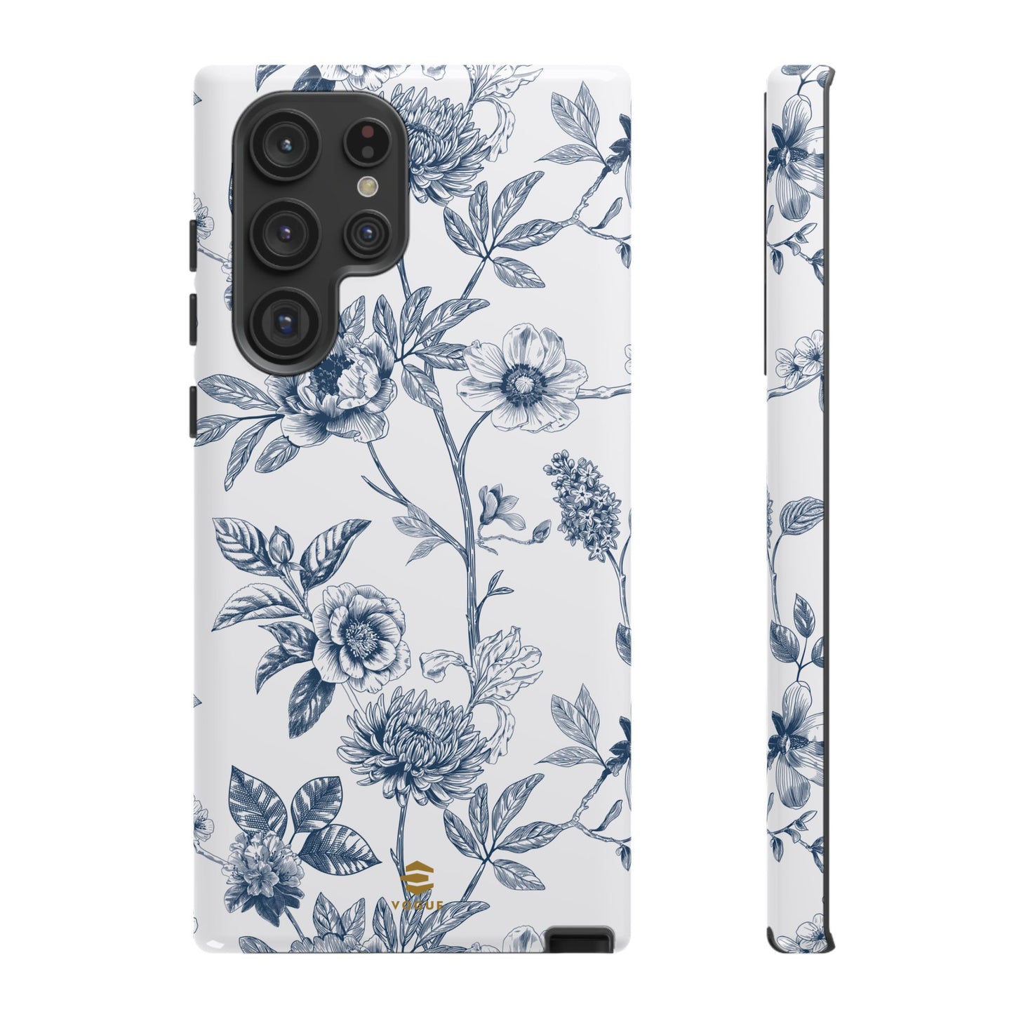Floral Line Art Tough Phone Case Samsung