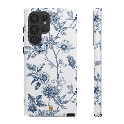 Floral Line Art Tough Phone Case Samsung