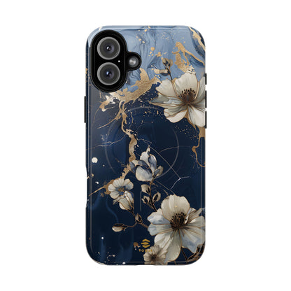 Marble Floral MagSafe iPhone Case