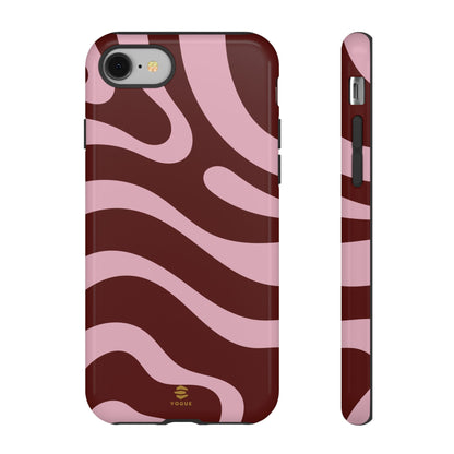 Maroon Ripple iPhone Tough Case