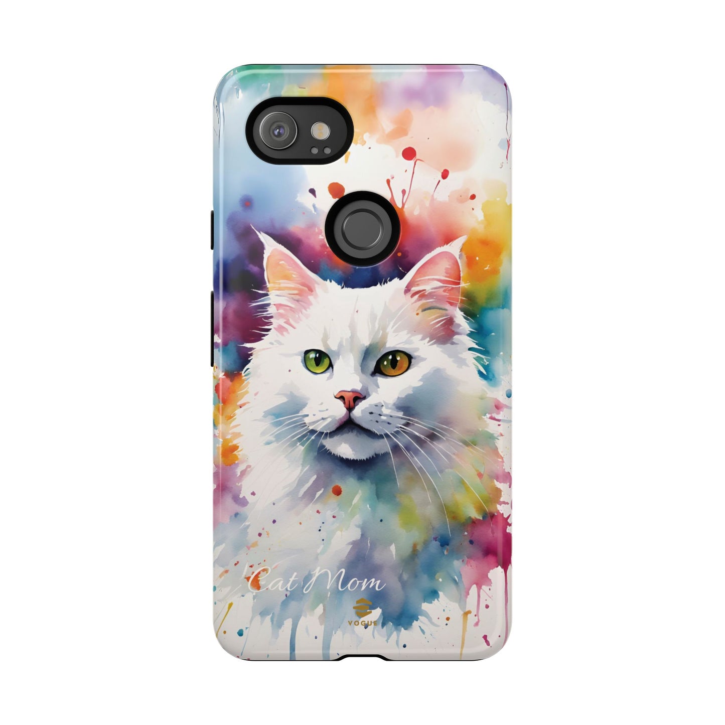 Custom White Cat Google Pixel Tough Phone Case